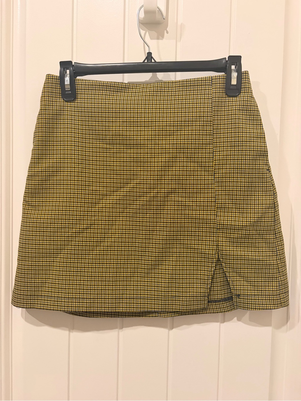 Urban Outfitters Yellow Check Mini Skirt
